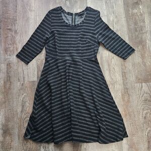 Lane Bryant Black Stripe Sweater Dress
